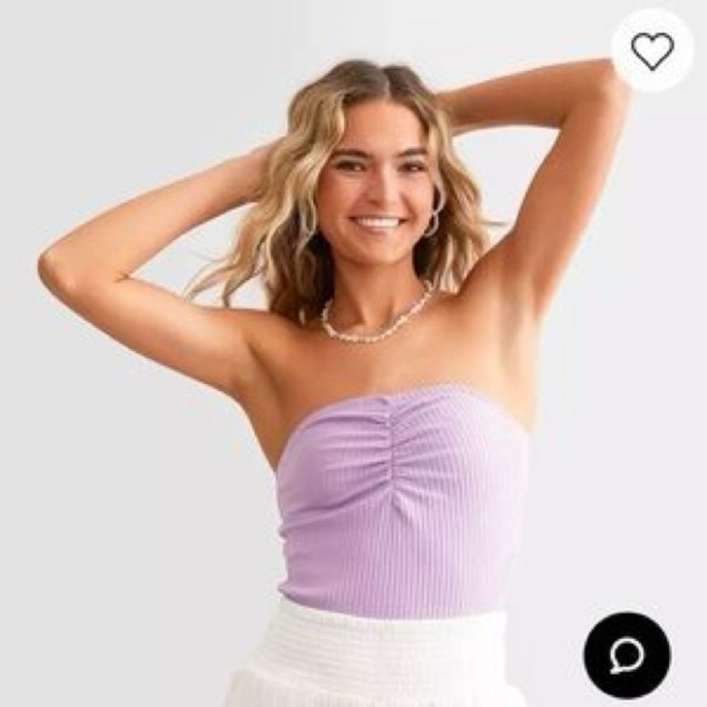NWOT SIZE M Billabong Lavender Crop Top