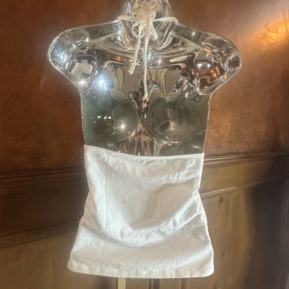 NWOT SIZE M American Eagle Outfitters White and Red Fitted Tank Top