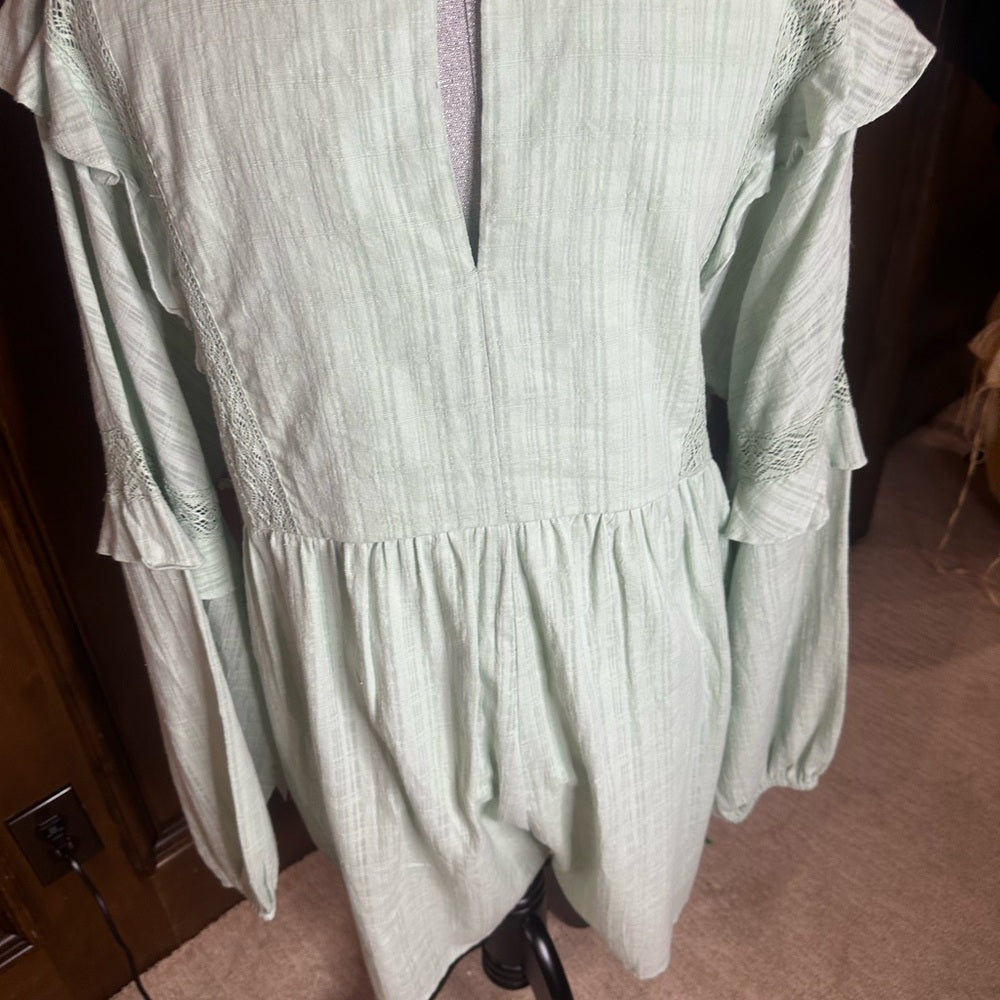 NWT SIZE L Lumiere Green Skorts High-Waisted Flowy Design