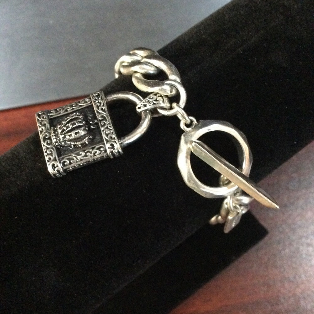 Stigma Beauty Silver Curb Chain Bracelet