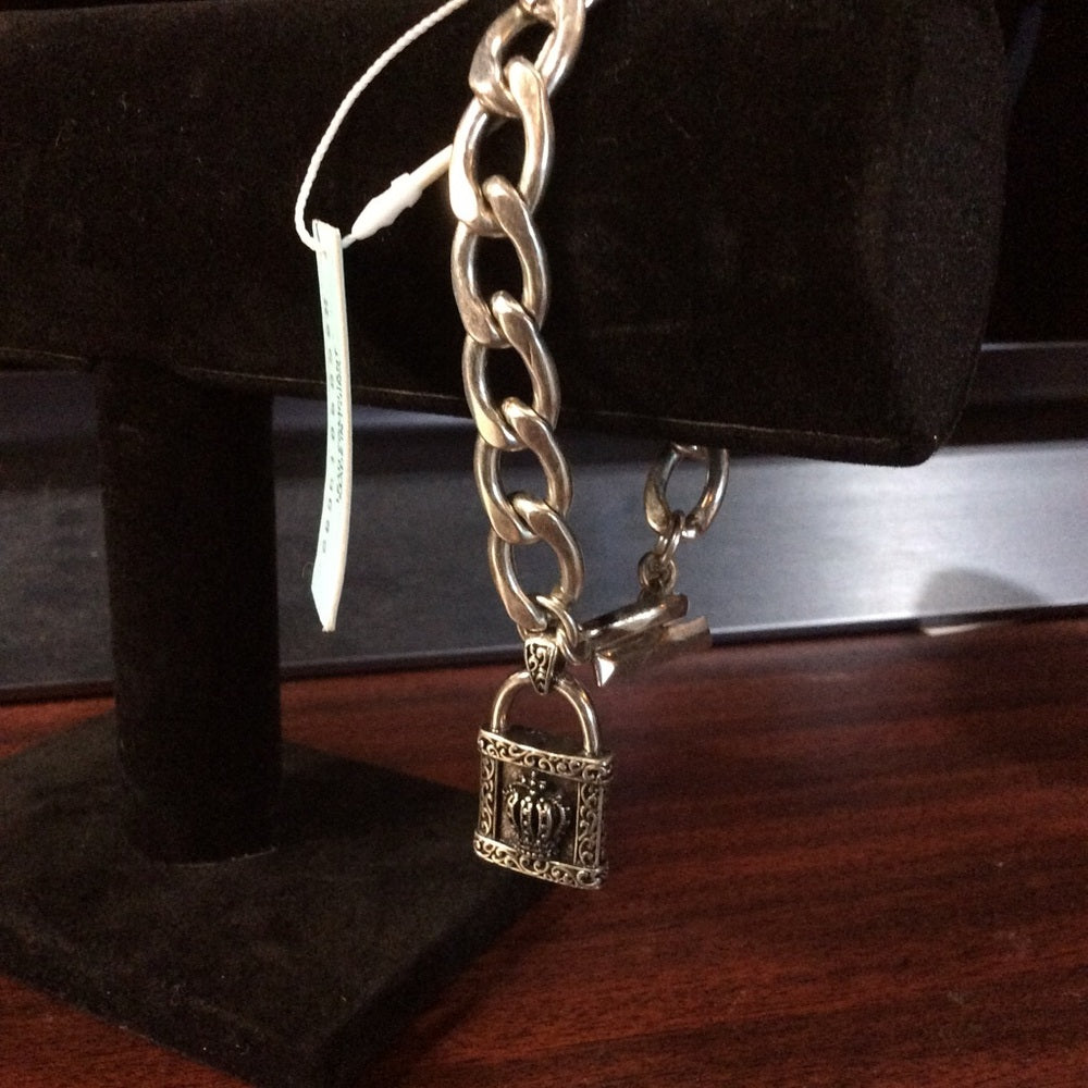 Stigma Beauty Silver Curb Chain Bracelet