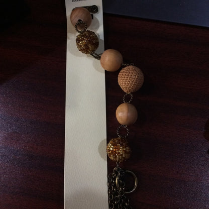 NEW MIA COLLECTION Brown Textured Beaded Bracelet