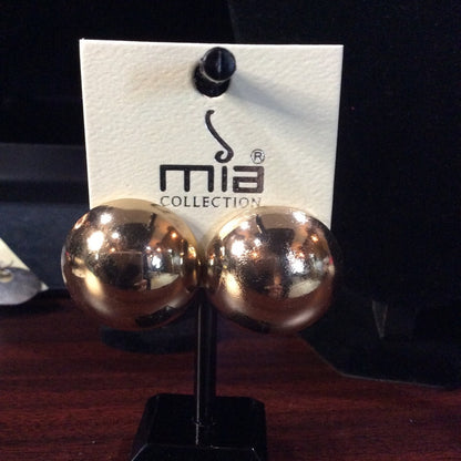MIA Gold Spherical Earrings