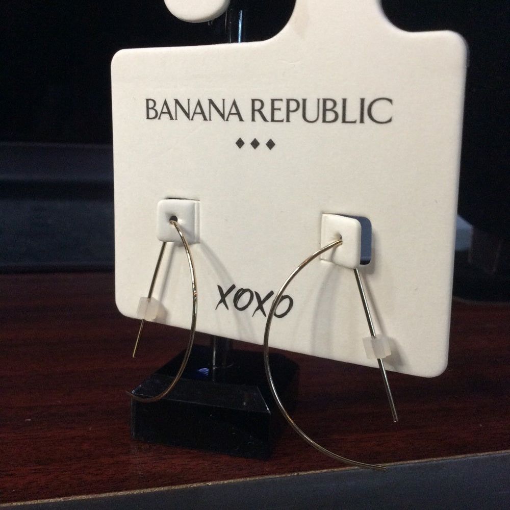Banana Republic Sleek Gold Hoop Earrings