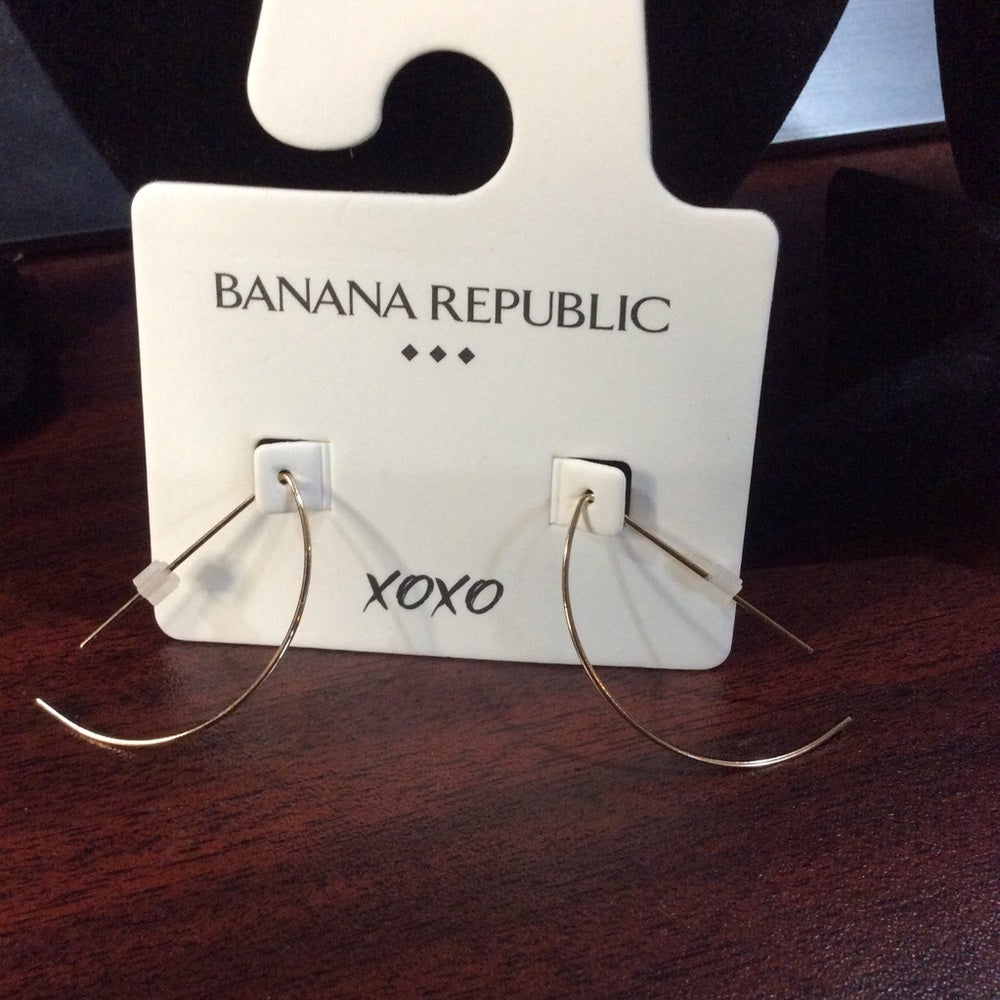 Banana Republic Sleek Gold Hoop Earrings