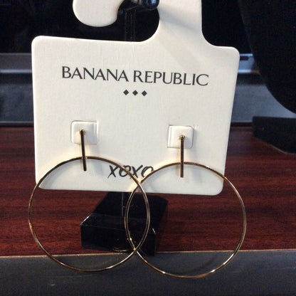Banana Republic Shiny Gold Hoop Earrings