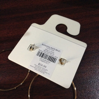 Banana Republic Shiny Gold Hoop Earrings