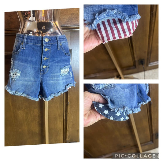 SIZE 12/31 Massimo Blue Jean Shorts Vintage Distressed Style