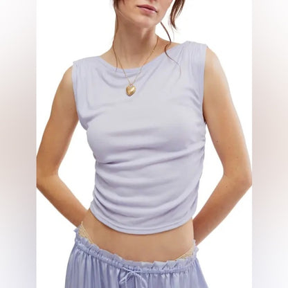 NWT SIZE S/P Free People Purple Fitted Crop Tank Top