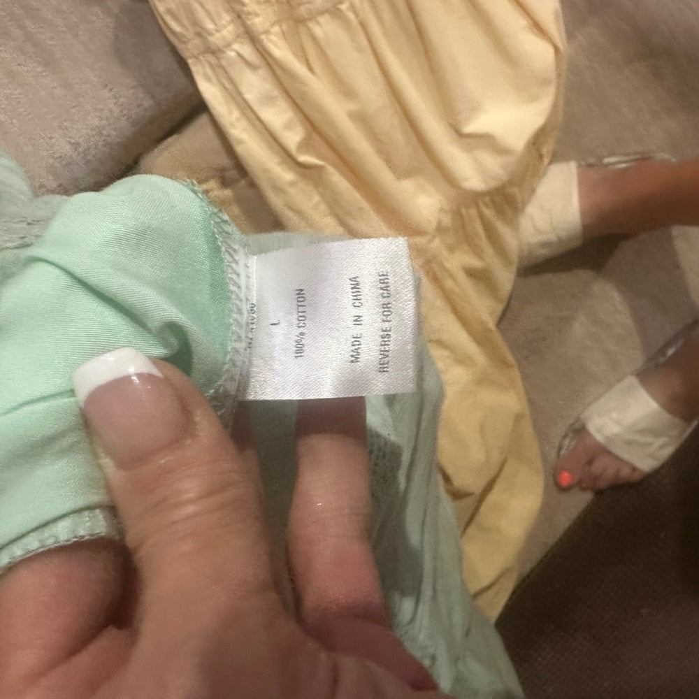 NWT SIZE L Lumiere Green Skorts High-Waisted Flowy Design