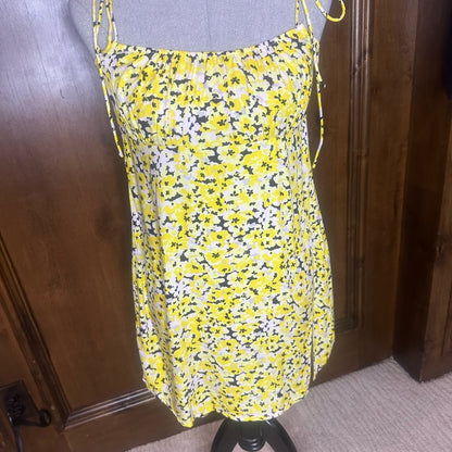 Motel Rocks Yellow Slip Mini Dress Spaghetti Strap