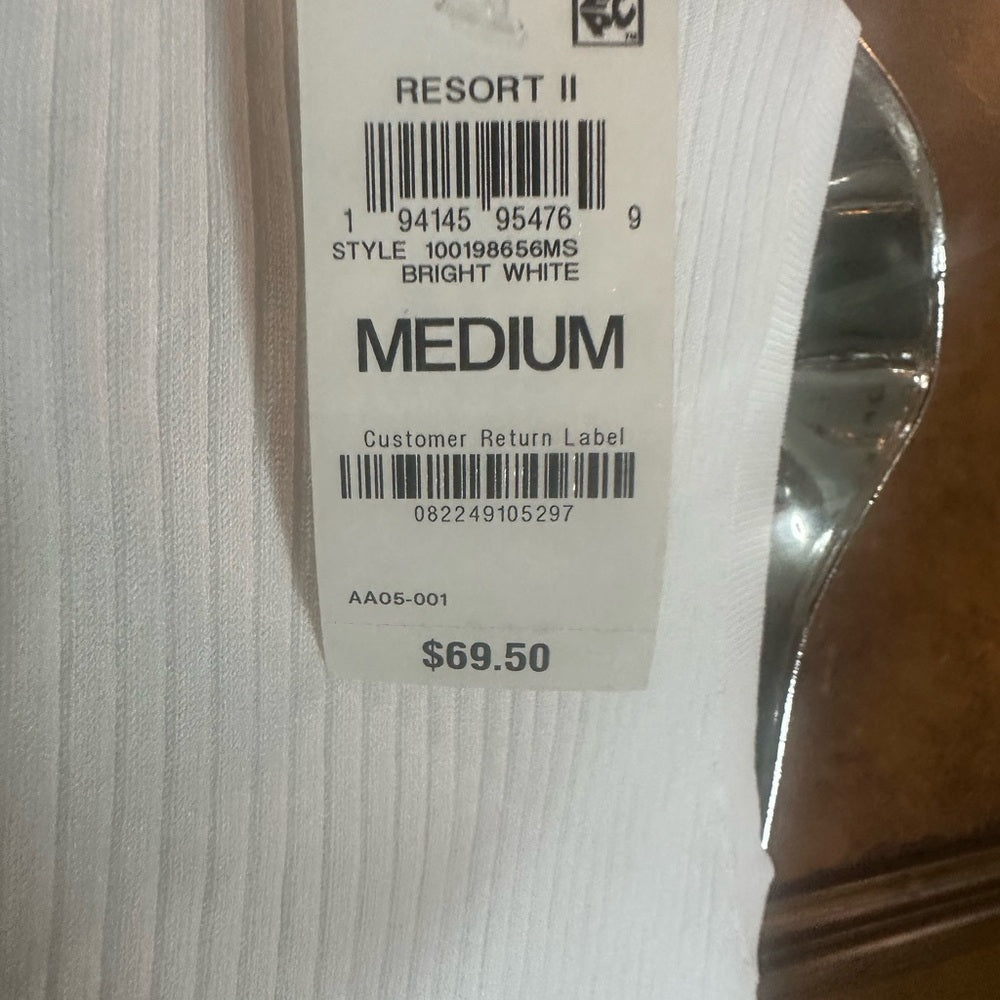 NWT SIZE M INC International Concepts Cream Ribbed Tank Top