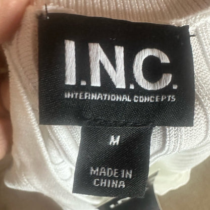 NWT SIZE M INC International Concepts Cream Ribbed Tank Top