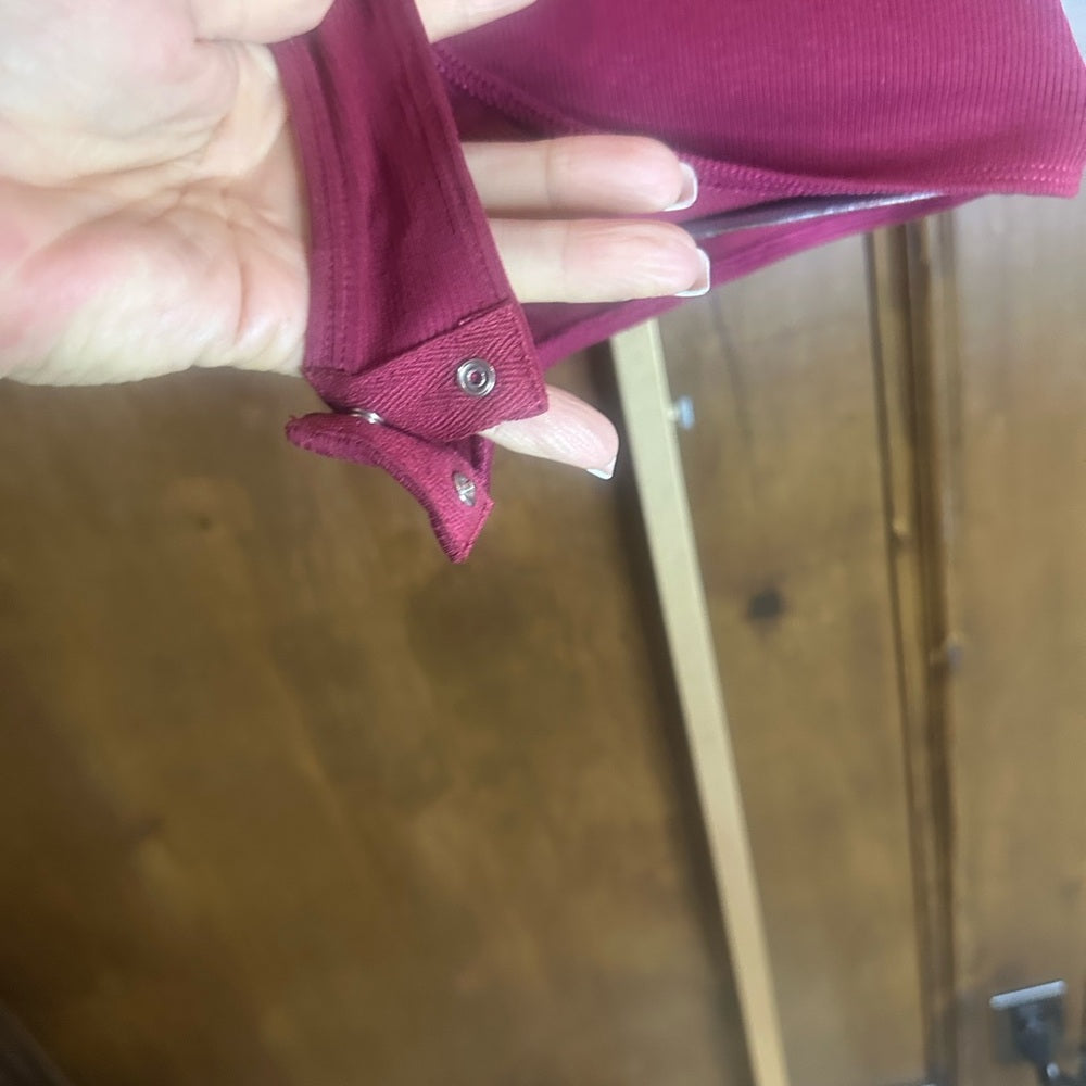 NWT SIZE S Astr Asymmetrical Red Sleeveless Bodysuit