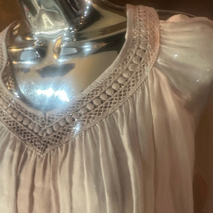 Blue Embellished Tiered Long Sleeve Sundress