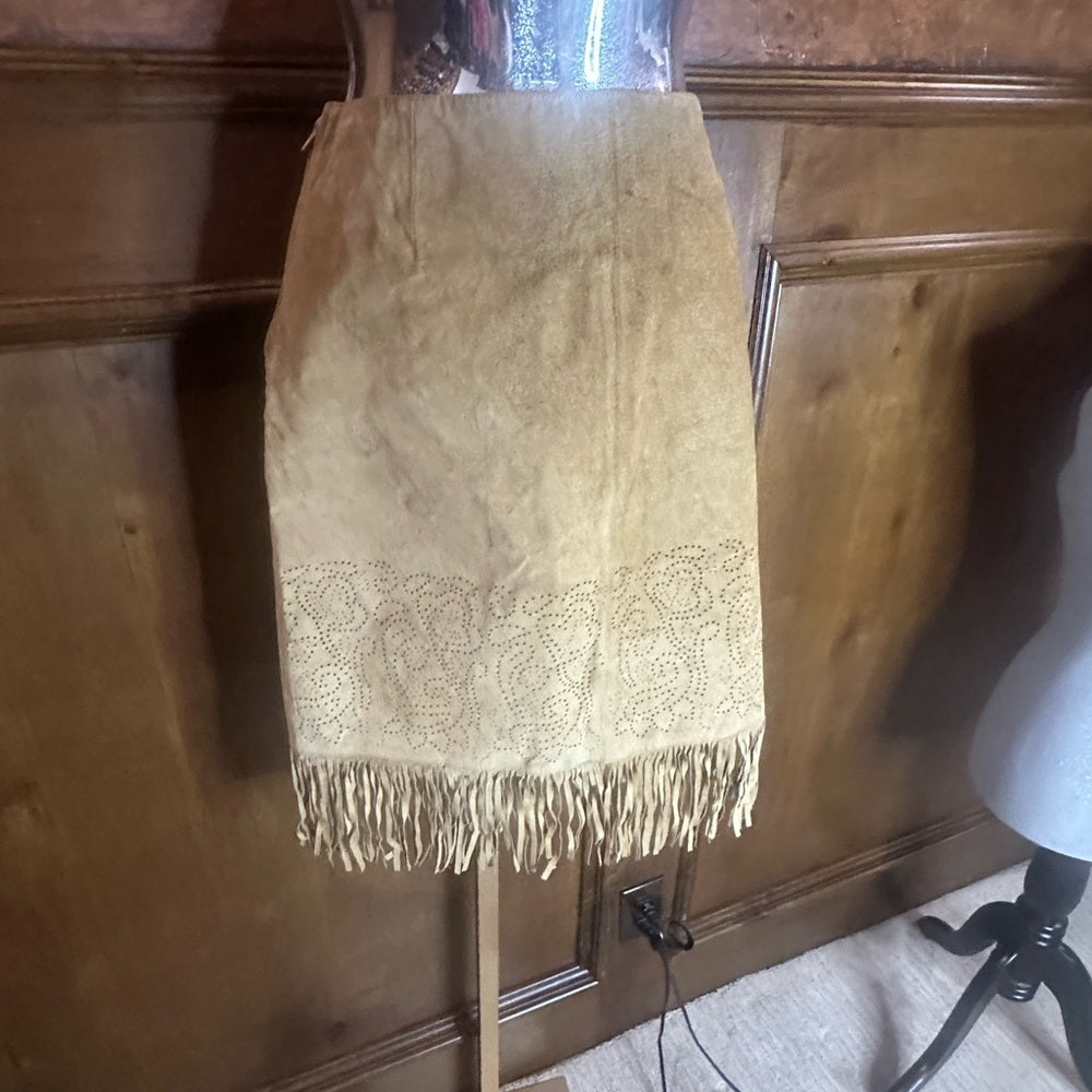 NWT SIZE 10 INC International Concepts Tan Pencil Mini Skirt