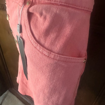 Tractr Pink High Waist Casual Shorts