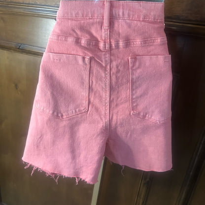 Tractr Pink High Waist Casual Shorts