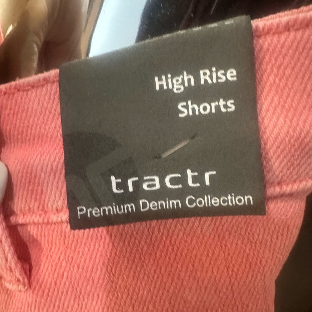Tractr Pink High Waist Casual Shorts