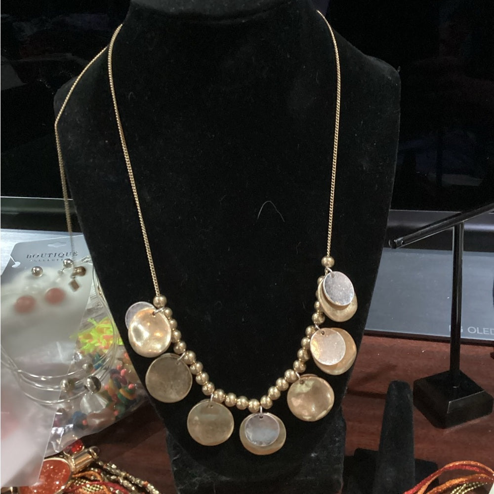 Banana Republic Gold and Silver Statement Necklace