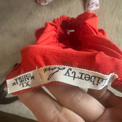 Liberty Love Orange Ruffled Smocked Sundress