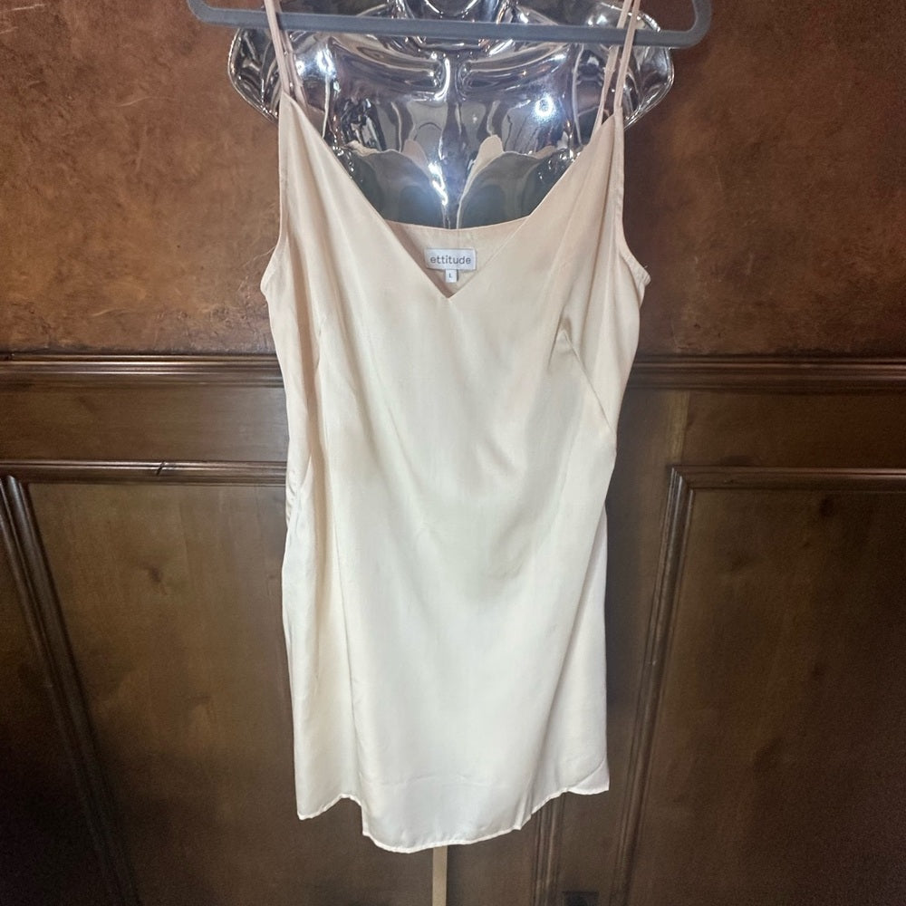 NEW SIZE L Ettitude Cream Chemise Soft Sleepwear