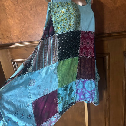 NWT SIZE OS Advance Apparels Asymmetrical Blue and Purple Tunic