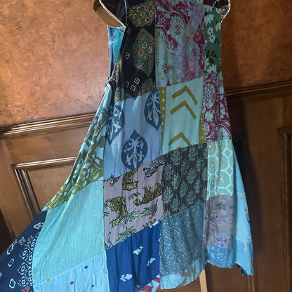 NWT SIZE OS Advance Apparels Asymmetrical Blue and Purple Tunic