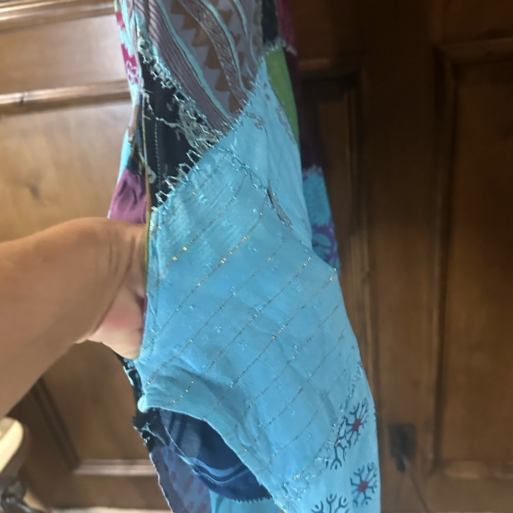 NWT SIZE OS Advance Apparels Asymmetrical Blue and Purple Tunic