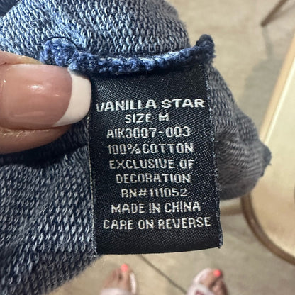 NWOT SIZE M Vanilla Star Blue Lace-Up Jean Shorts