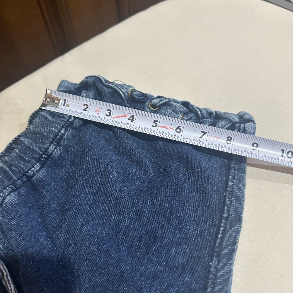 NWOT SIZE M Vanilla Star Blue Lace-Up Jean Shorts