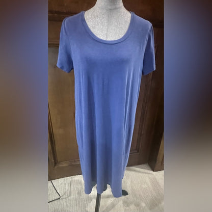 NWT SIZE XL/4 Sundry Blue Sheath Midi Dress with Scoop Neck