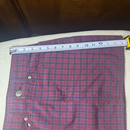 American Eagle Outfitters Red and Blue Plaid Mini Skirt