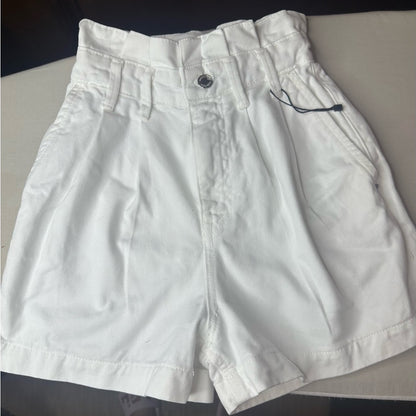 Zara High Waist White Shorts