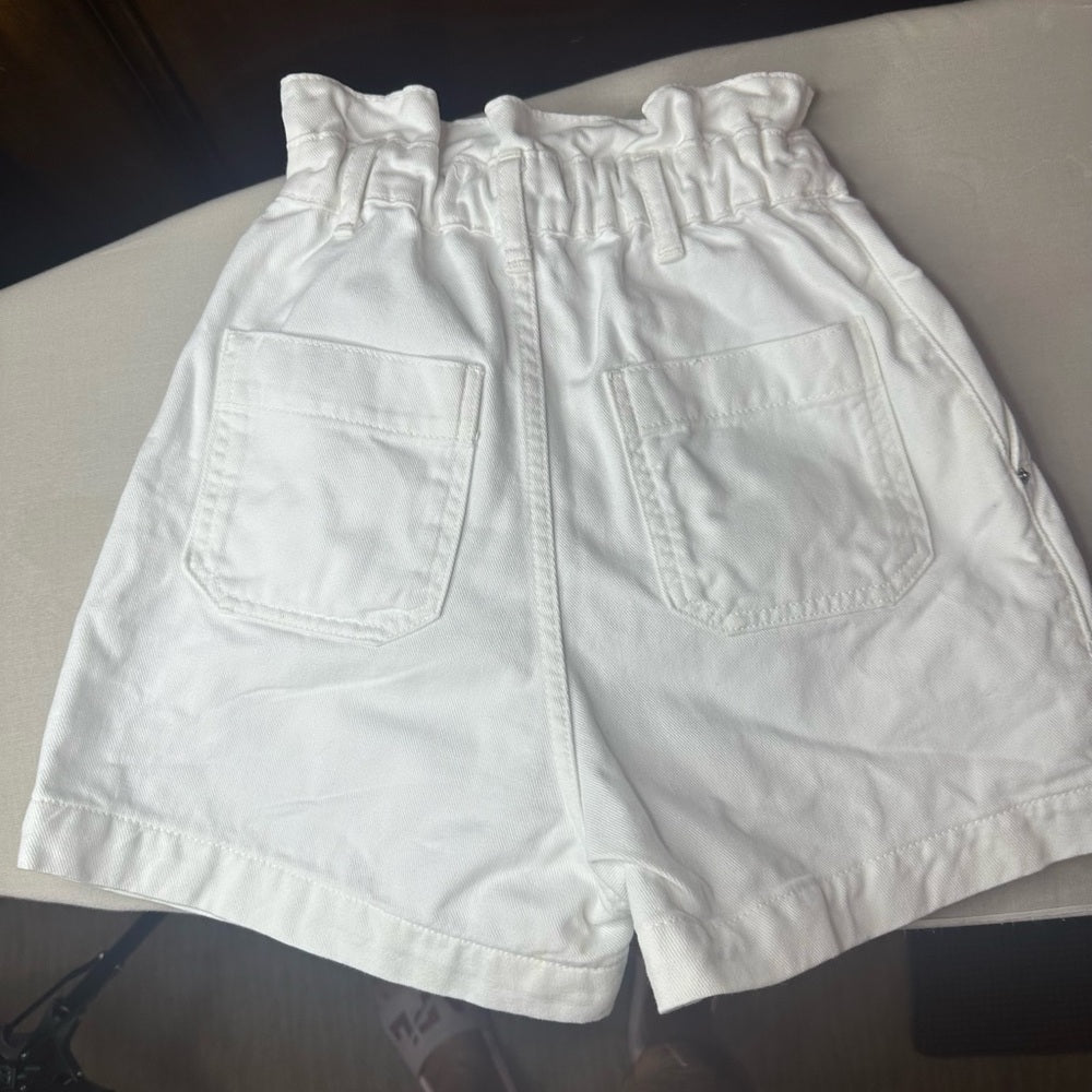 Zara High Waist White Shorts
