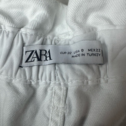 Zara High Waist White Shorts