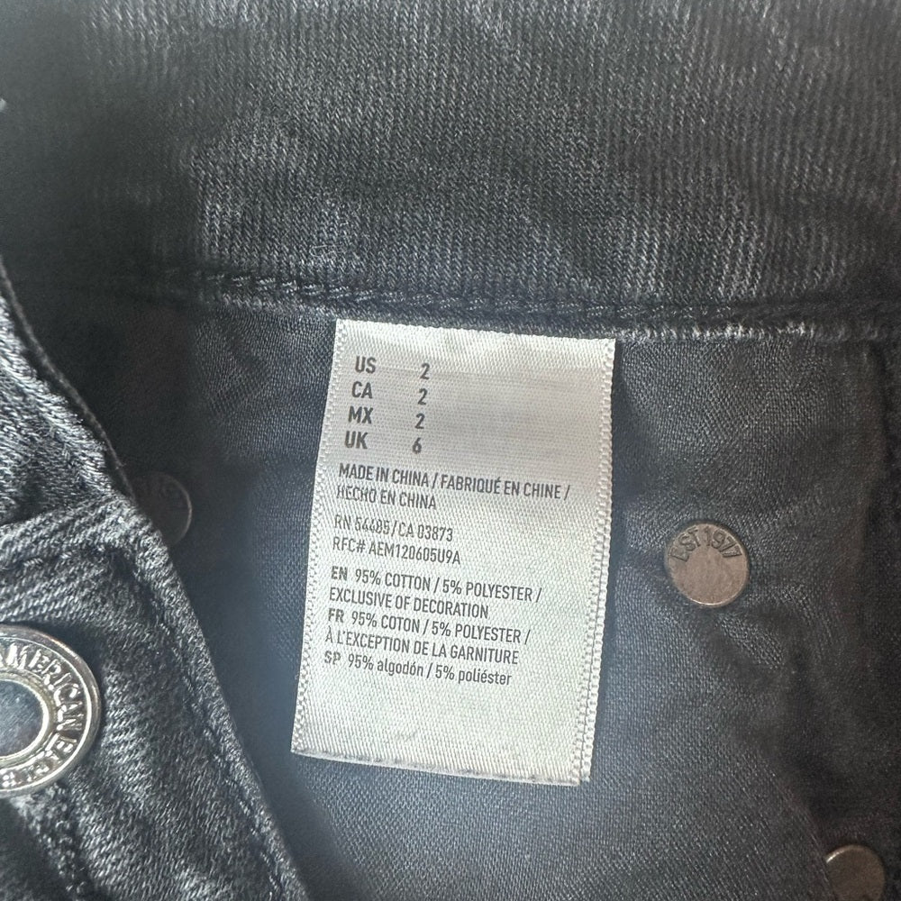 American Eagle Outfitters Black Asymmetrical Mini Skirt