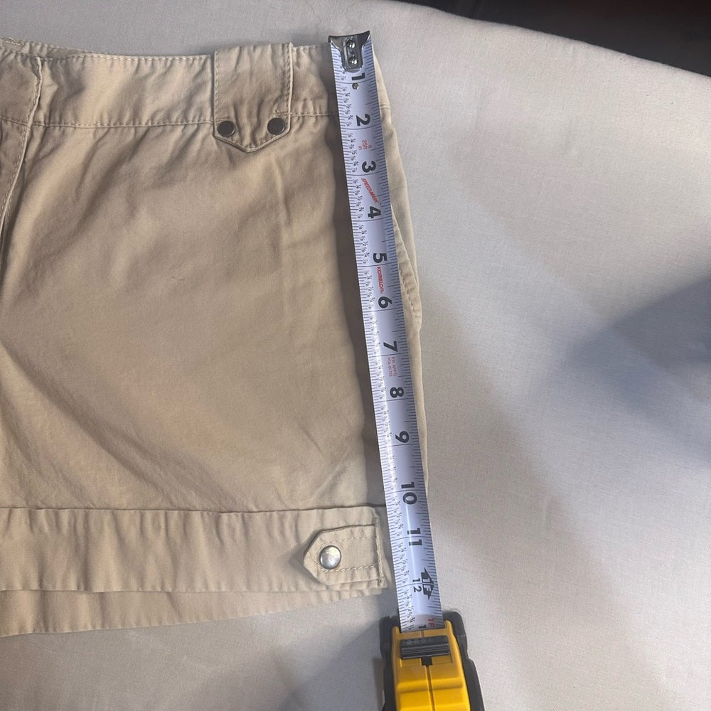 LOFT Tan Cargo Shorts with Rolled Hems