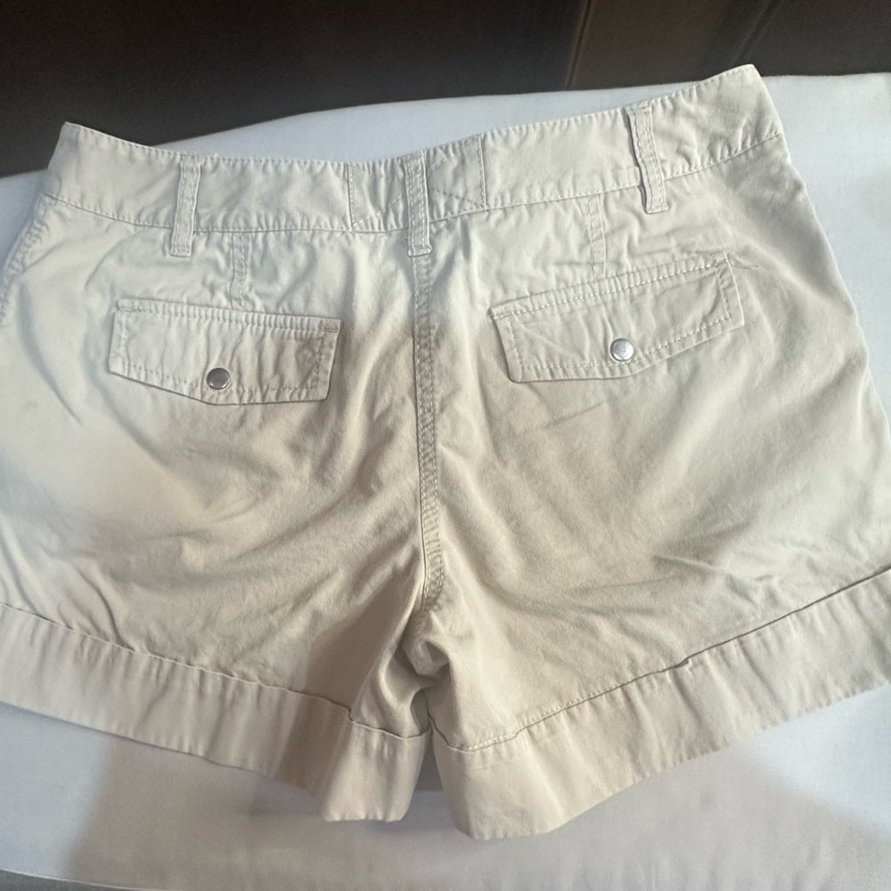 LOFT Tan Cargo Shorts with Rolled Hems