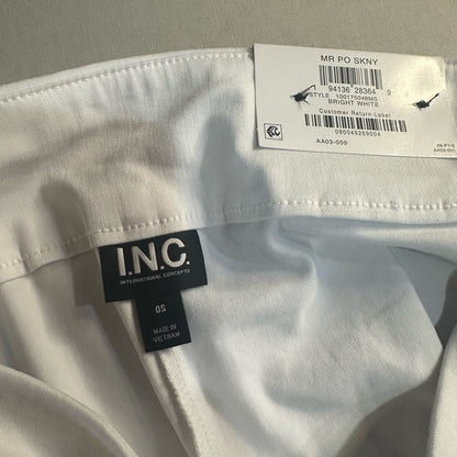 INC International Concepts White Skinny Tapered Pants