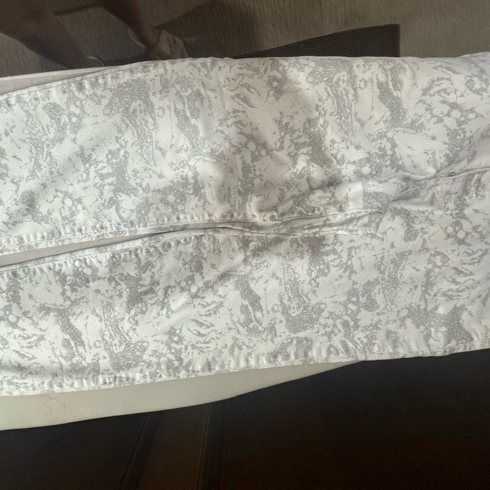 Modern Gray and White Camouflage Capris