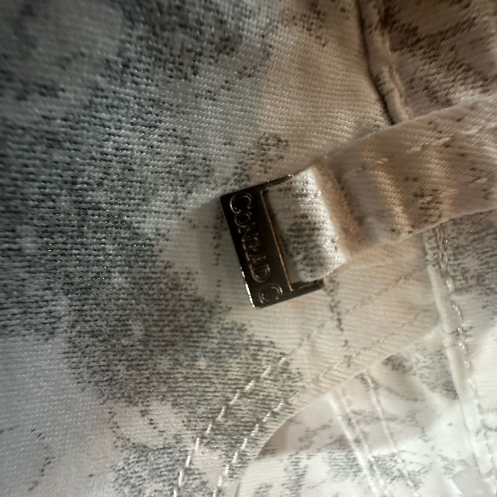 Modern Gray and White Camouflage Capris