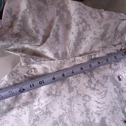 Modern Gray and White Camouflage Capris