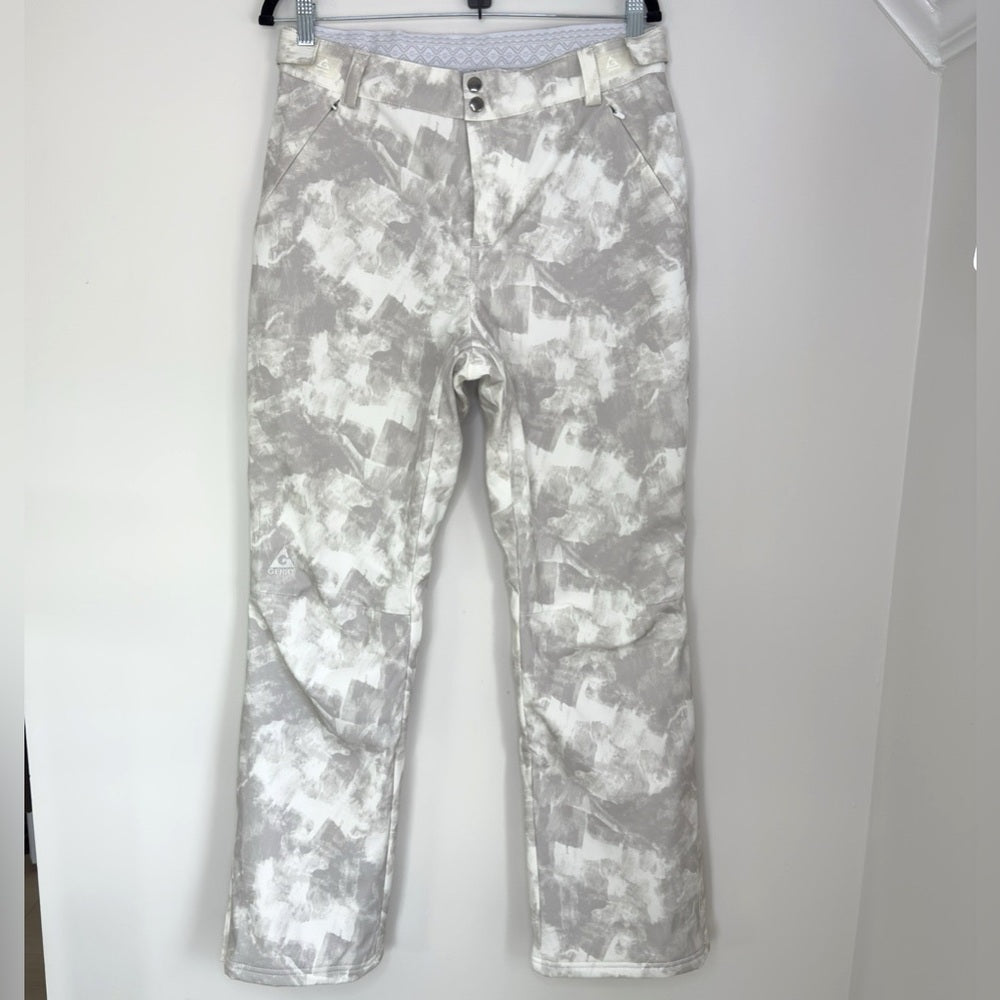 Modern Gray and White Camouflage Capris