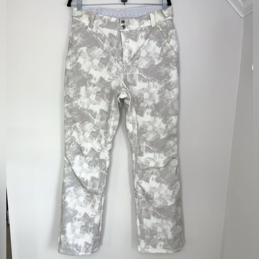 Modern Gray and White Camouflage Capris