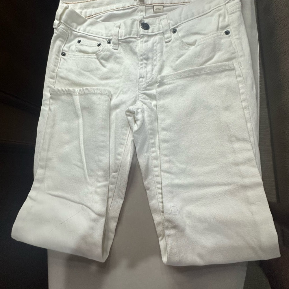 J. Crew White Ankle Cropped Jeans