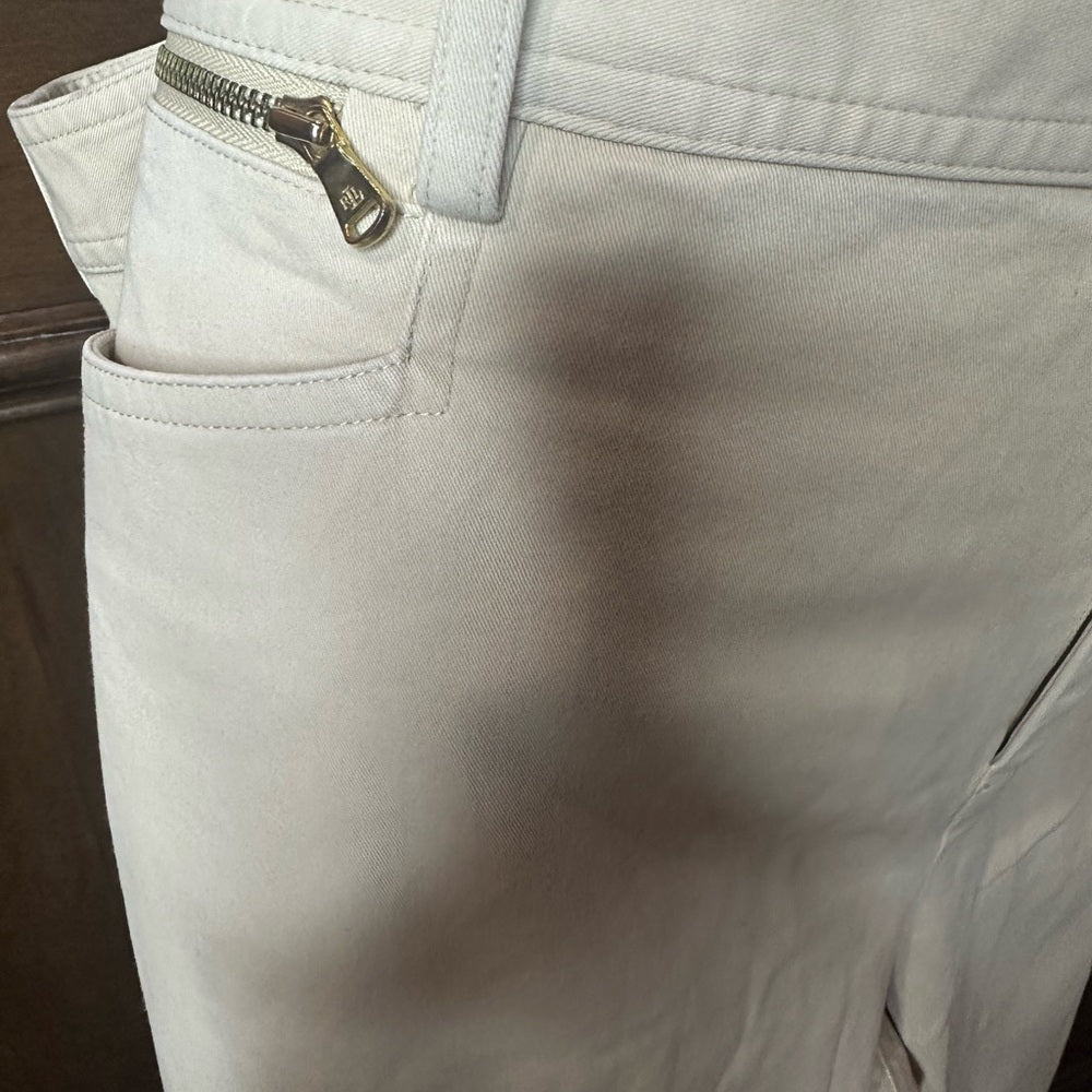 Ralph Lauren White Cropped Ankle Pants