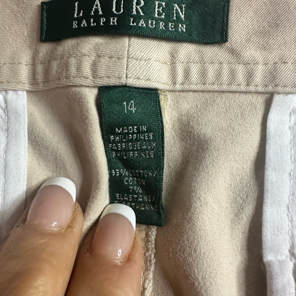 Ralph Lauren White Cropped Ankle Pants