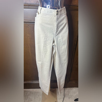 Ralph Lauren White Cropped Ankle Pants