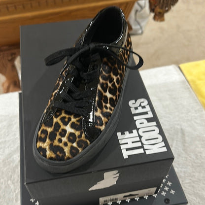 51. NEW SIZE 9-9 1/2The Kooples Leopard Print Sneakers Brown Black
